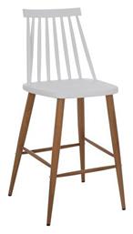 Σκαμπό Μπαρ Vanessa Λευκό & Φυσικό 43x45x97εκ. HomeMarkt