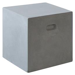 Σκαμπό Εξωτερικού Χώρου από Τσιμέντο Concrete Cubic Cement Grey 37x37x40εκ. Woodwell