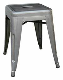 Σκαμπό Μεταλλικό Relix Γκρι 39x39x45εκ. Woodwell