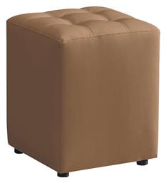 Σκαμπό Σαλονιού Cube Καφέ 35x35x42εκ. Zita Plus