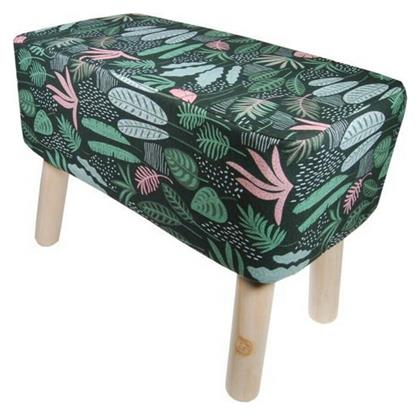 Σκαμπό Σαλονιού Επενδυμένο με Ύφασμα Floral 50x27x37εκ. Next