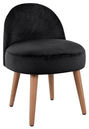 Σκαμπό Σαλονιού με Πλάτη Yasmine Μαύρο 47x43x63.5εκ. HomeMarkt