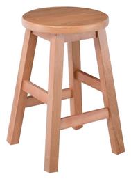 Σκαμπό Σαλονιού Οξια Φυσικό 31x31x50εκ. Woodwell