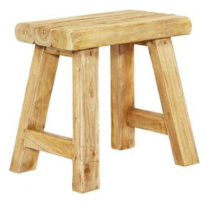 Σκαμπό Σαλονιού Tribeca Ξύλο Teak 42x24x41εκ. Next