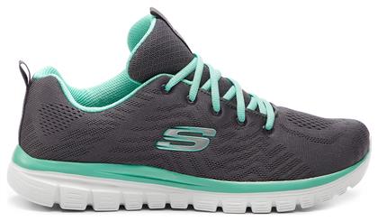 Engineered Mesh Lace-Up Γυναικεία Αθλητικά Παπούτσια Running Γκρι Skechers