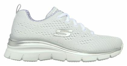 Skechers Knit Lace Up Wedge Γυναικεία Sneakers Λευκά από το Tsakiris Mallas