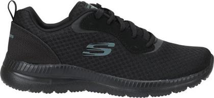 Skechers Mesh Lace Up Γυναικεία Αθλητικά Παπούτσια Running Μαύρα