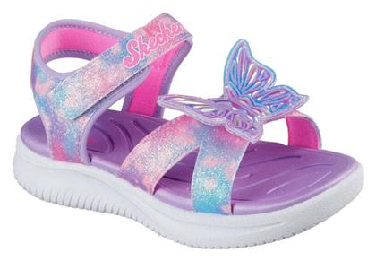 Παιδικά Πέδιλα με Σκρατς & Φωτάκια Λιλά Skechers