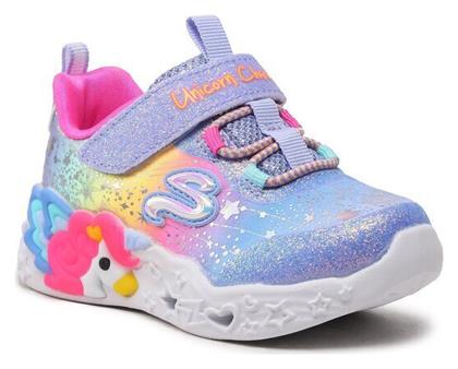 Παιδικά Sneakers Unicorn Charmer Twilight Dream με Σκρατς & Φωτάκια για Κορίτσι Λιλά Skechers