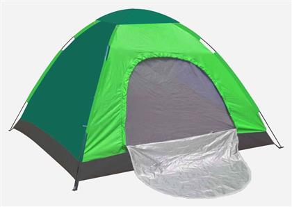 Σκηνή Camping Πράσινη για 3 Άτομα 200x200x135εκ. Tradesor