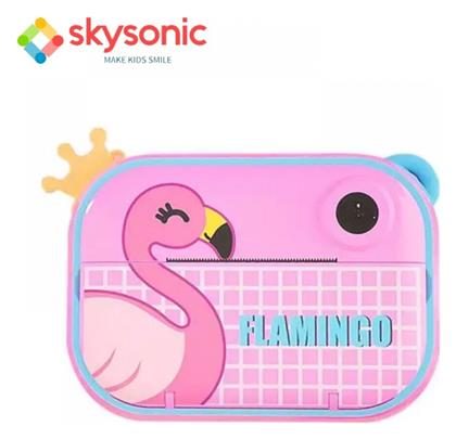 Instant Kids Παιδική 12MP με Θερμική Εκτύπωση Flamingo Πολύχρωμη Skysonic