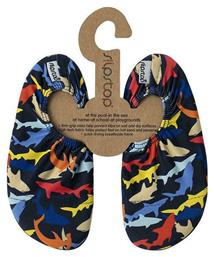 Παιδικά Παπουτσάκια Θαλάσσης Colored Sharks Navy Μπλε Slipstop