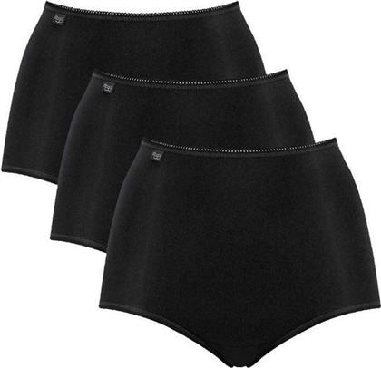 24/7 Maxi Βαμβακερά Ψηλόμεσα Γυναικεία Boxer 3Pack Μαύρα Sloggi από το Plus4u
