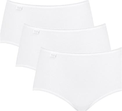 Sloggi 24/7 Midi Βαμβακερά Ψηλόμεσα Γυναικεία Boxer 3Pack Λευκά