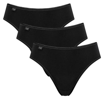 24/7 Tai Βαμβακερά Γυναικεία Slip 3Pack Μαύρα Sloggi