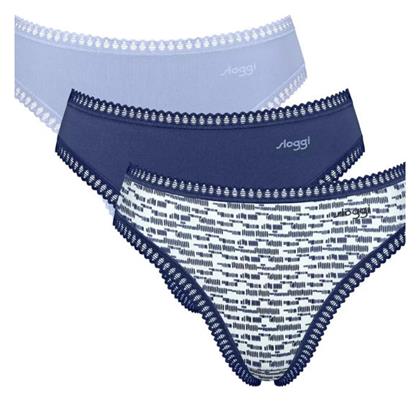 Βαμβακερά Γυναικεία Slip 3Pack Μπλέ Sloggi