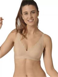 Sloggi Zero Feel Wavy Μπεζ Γυναικείο Bralette Σουτιέν 10207933-1195 από το Plus4u