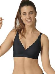 Sloggi Zero Feel Wavy Μαύρο Γυναικείο Bralette Σουτιέν από το Plus4u