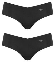 Zero Hipster Γυναικεία String 2Pack χωρίς Ραφές Μαύρα Sloggi από το Plus4u