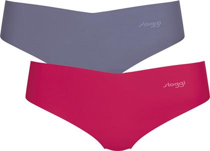 Sloggi Zero Γυναικεία String 2Pack Χωρίς Ραφές Fuchsia/Purple από το Plus4u