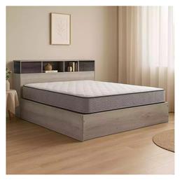 Slumber Κρεβάτι Υπέρδιπλο με Αποθηκευτικό Χώρο & Στρώμα 160x200cm Λευκό - Pakketo