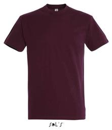 Sol's Imperial Ανδρικό Διαφημιστικό T-shirt Κοντομάνικο Burgundy - Sols