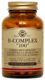 B-Complex ''100'' Βιταμίνη 50 φυτικές κάψουλες Solgar