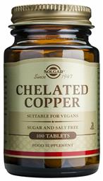 Chelated Copper 2.5mg 100 ταμπλέτες Solgar