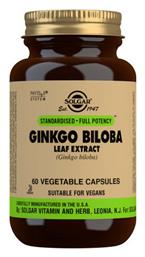 Ginkgo Biloba Leaf Extract 60 ταμπλέτες 60 φυτικές κάψουλες Solgar