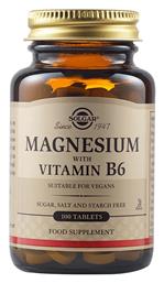 Magnesium with Vitamin B6 100 ταμπλέτες Solgar