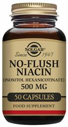 No-Flush Niacin 500mg 50 φυτικές κάψουλες Solgar