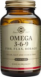 Solgar Omega 3 6 9 Fish, Flax, Borage Ιχθυέλαιο 60 μαλακές κάψουλες