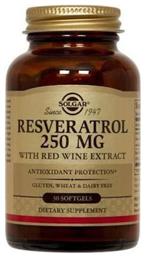 Resveratrol 250mg 30 μαλακές κάψουλες Solgar