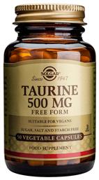 Taurine 50 φυτικές κάψουλες Unflavoured Solgar