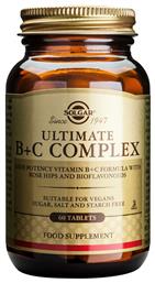 Ultimate B+C Complex Βιταμίνη για Ενέργεια & Ανοσοποιητικό 60 ταμπλέτες Solgar