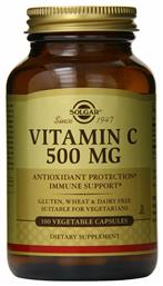 Vitamin C Βιταμίνη 500mg 100 φυτικές κάψουλες Solgar
