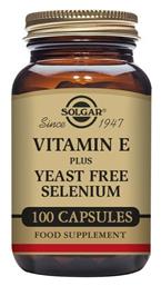 Vitamin E With Yeast Free Selenium Βιταμίνη 100 κάψουλες Solgar