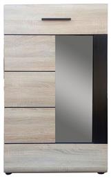 Solo Επιδαπέδια Βιτρίνα Σαλονιού από MDF με Τζάμι Sonoma / Wenge 65x35x109cm - Alphab2b