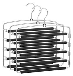 Κρεμάστρα Ντουλάπας για Παντελόνια Μεταλλική Μαύρη CRI041BK 3τμχ Songmics