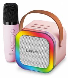 Σύστημα Karaoke με Ασύρματo Μικρόφωνo IOX K200 σε Ροζ Χρώμα Sonic Gear
