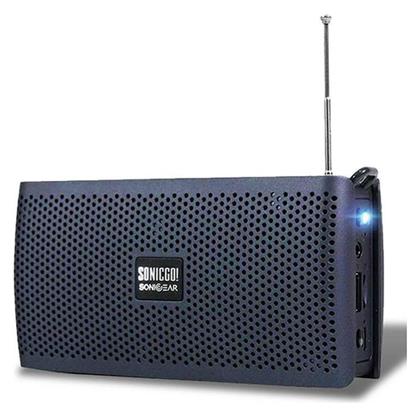 Sonicgo RDO 30X Φορητό Ραδιόφωνο Επαναφορτιζόμενο με Bluetooth και USB Sonic Gear