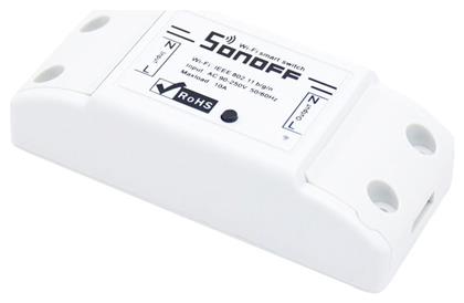 Basic Smart Ενδιάμεσος Διακόπτης Wi-Fi σε Λευκό Χρώμα Sonoff