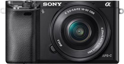 Sony Mirrorless Φωτογραφική Μηχανή α6000 Crop Frame Kit (E PZ 16-50mm F3.5-5.6 OSS) Black από το Media Markt