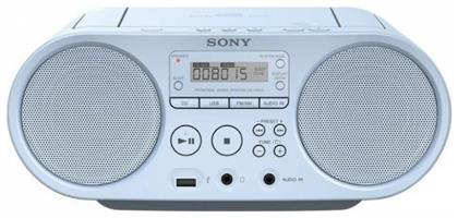 Sony Φορητό Ηχοσύστημα ZS-PS50 με CD / MP3 / USB / Ραδιόφωνο σε Λευκό Χρώμα