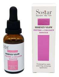 Mornin' Glow Peptide & Collagen Face Booster 30ml Sostar