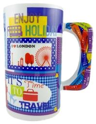 Enjoy Holiday Κούπα από Πορσελάνη Πολύχρωμη 570ml SP Souliotis