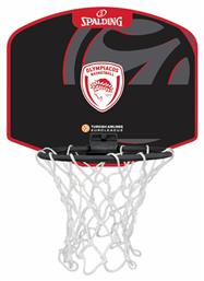Euroleague Olympiakos Mini Μπασκέτα Δωματίου με Μπάλα Spalding από το Zakcret Sports