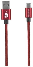 Double Sided USB Cable Type C 2m καλώδιο για PS5 / Xbox Series X/S Κόκκινο Spartan Gear