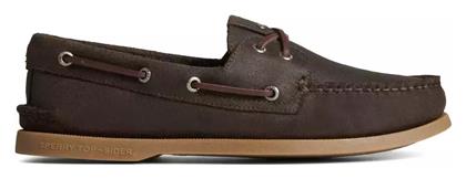 Sperry Top-Sider Authentic Original 2-Eye Δερμάτινα Ανδρικά Boat Shoes σε Καφέ Χρώμα - Sperry Top Sider