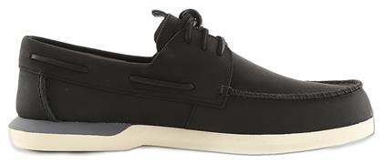 Sperry Top-Sider Plushwave 2.0 Δερμάτινα Ανδρικά Boat Shoes σε Μαύρο Χρώμα - Sperry Top Sider